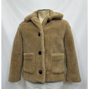 Philosophy Teddy Sherpa Fleece Jacket Blazer Size Small Faux Fur Bnfts Charity